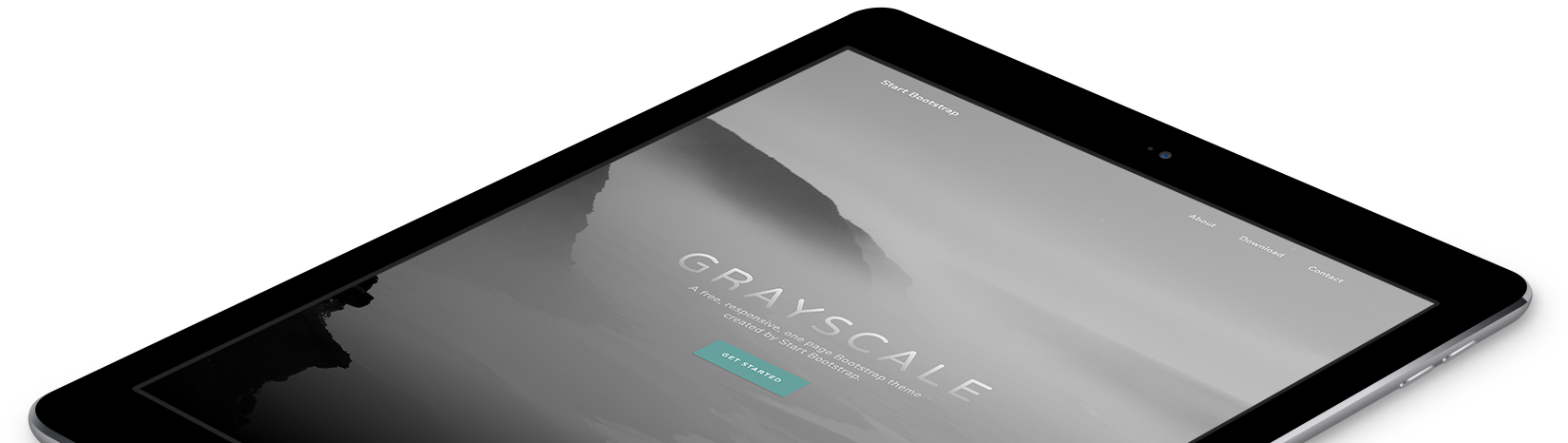 Tablet displaying a mountain landscape